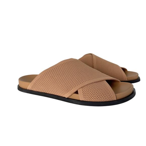 Everlane The ReKnit Form Crossover Sandal Caramel Tan Size 10 NWOB - Picture 3 of 9